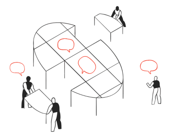 Illustration travail en équipe